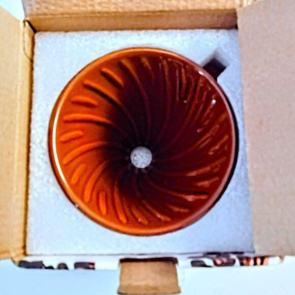 Kajava Mama Pour-Over  Brown Ceramic Coffee Dripper - 2 Cup Capacity, New in Box - Picture 12 of 12